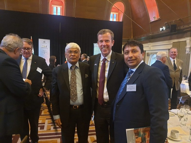 Chairman Sunil H Talati and With Mr Dan Tehan, Trade and Investment Minister Australia with Karan Bose, VC SEPC