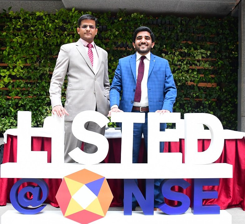 Mr. Murtaza Ali Moti & Mr. Asad Daud at Sah Polymers blockbuster listing ceremony, held at NSE
