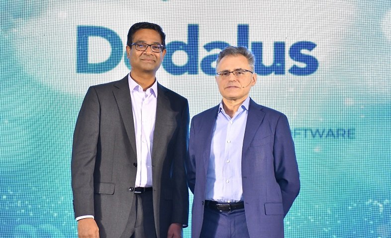 Shyam Jagadeesan India R & D Head and Andrea Fiumicelli, Group CEO, Dedalus