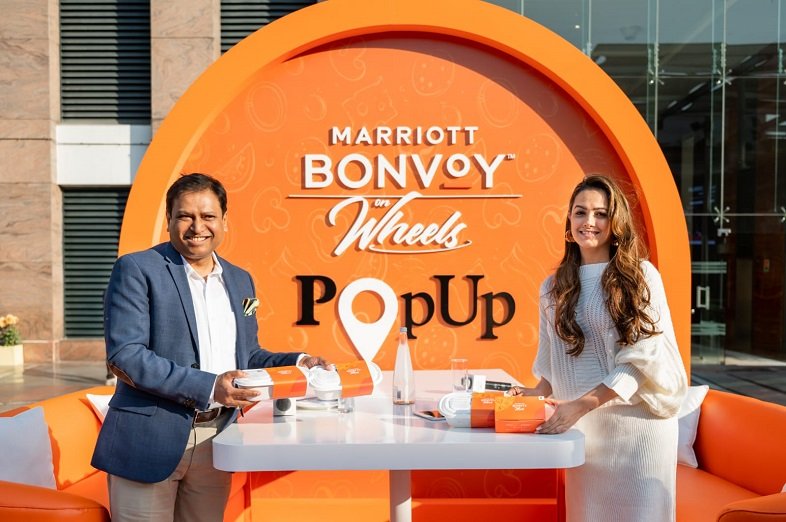 Arun Kumar and Anita Hassanandani at Marriott Bonvoy on Wheels'