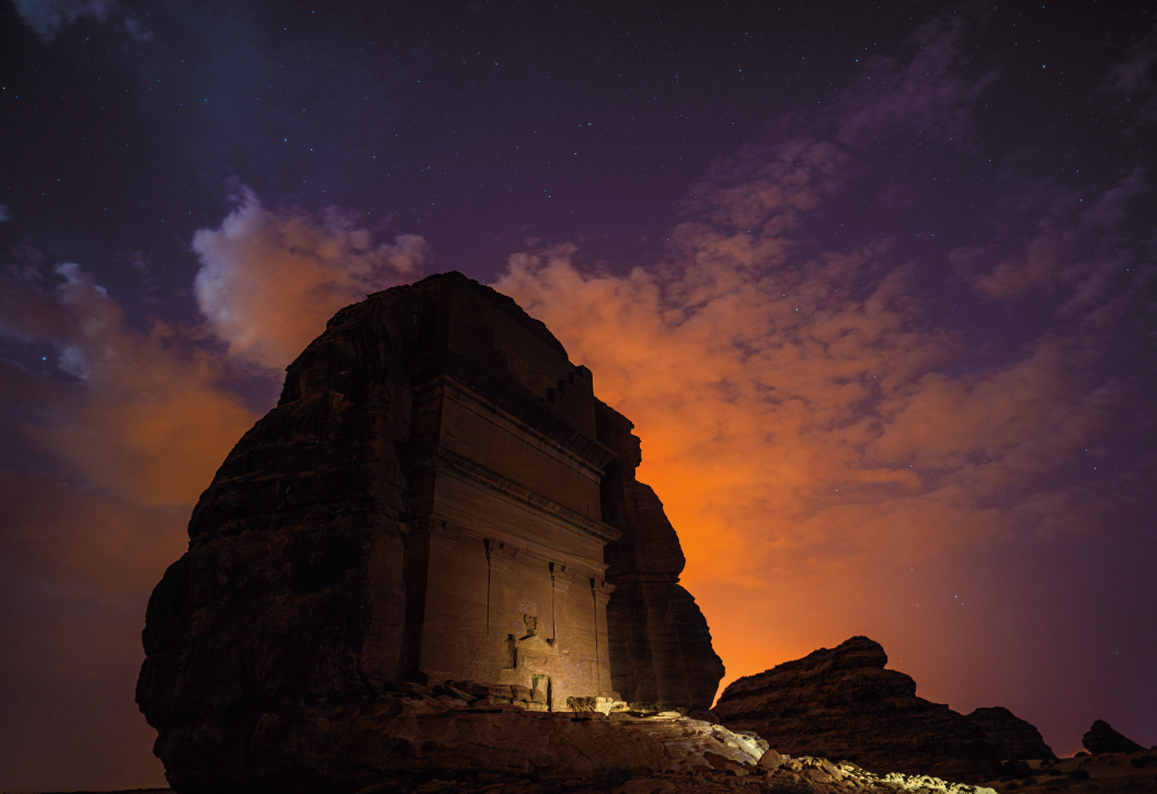 UNESCO Heritage Site Hegra at Night, captured by Gilles Bensimon