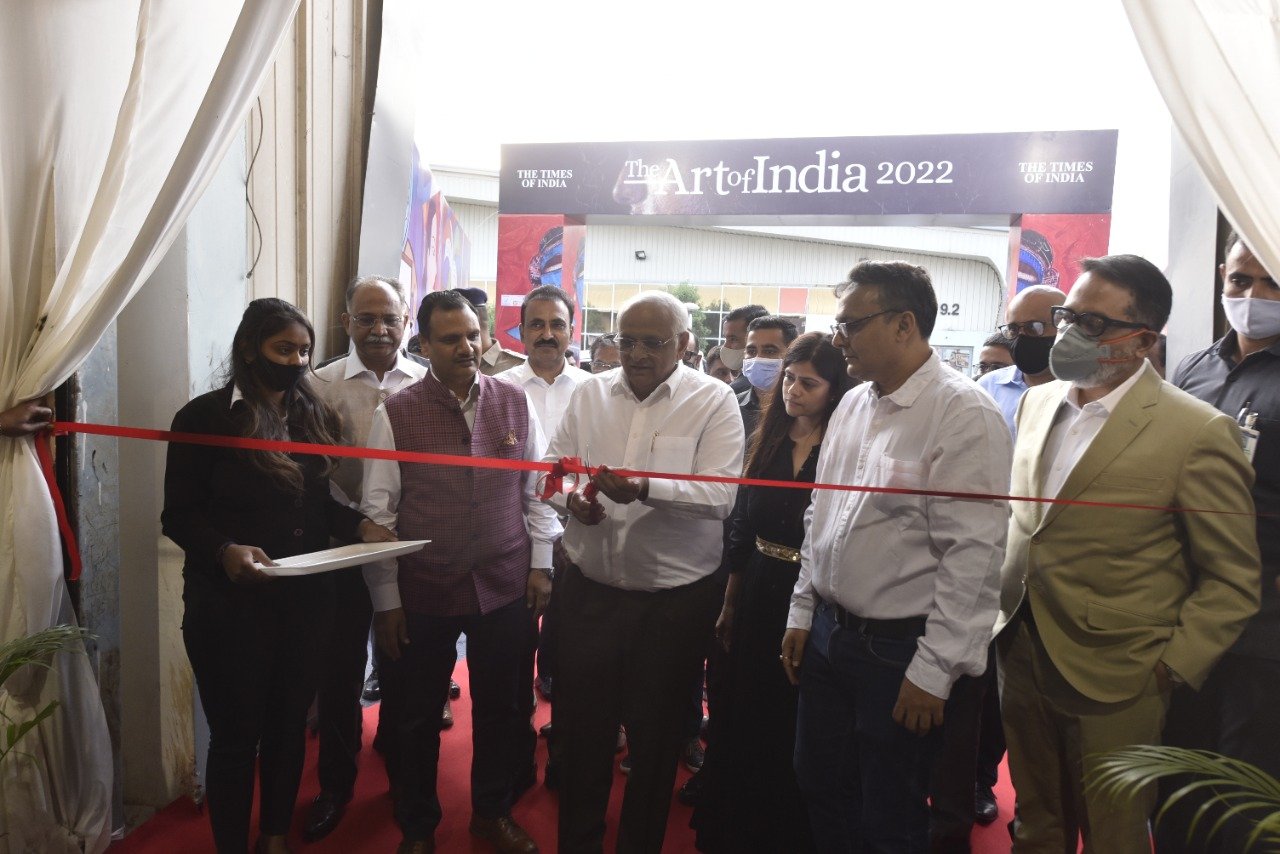 Gujarat Chief Minister Shri Bhupendrabhai Patel at ribbon cutting ceremony of The Art Of India 2022 festival