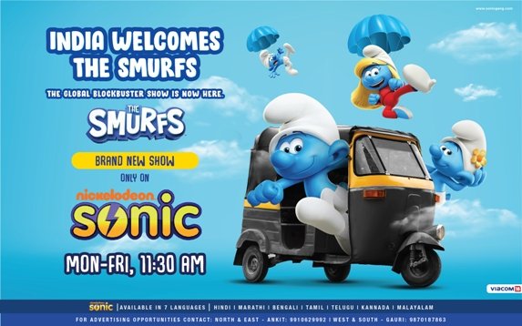 The Superhit international blockbuster show- Smurfs makes its way to India only on Sonic!