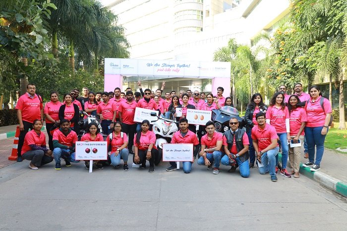 Aster CMI Hospital Organizes Pink Bike Rally to Spread Awareness of Breast Cancer