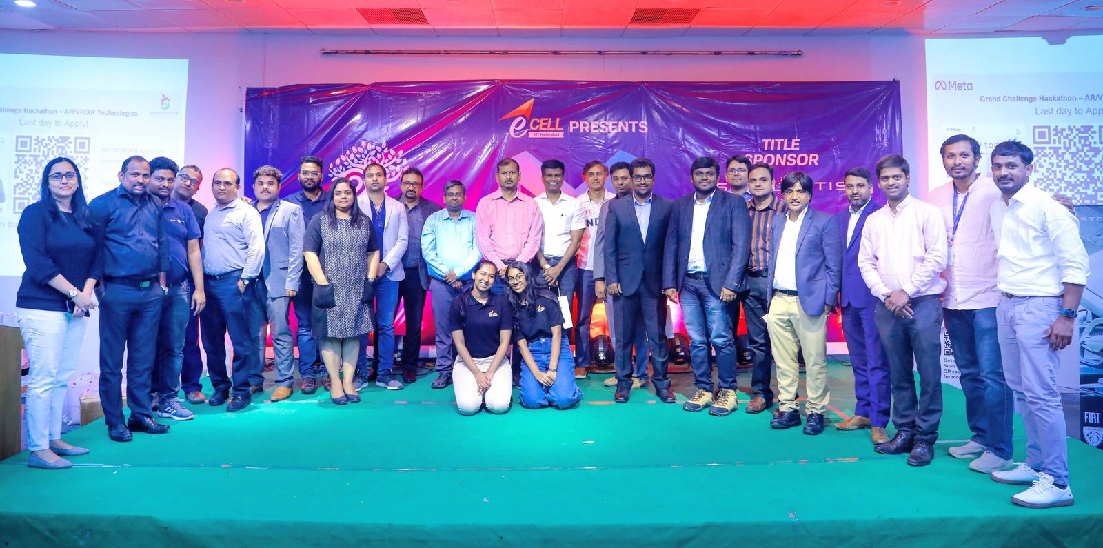 Hyderabad, October 29, 2022…IIIT Hyderabad’s    Entrepreneurship Cell conducted its annual flagship event, Megathon 2022, that witnessed over 700 participants from 30 colleges. The event was highly successful in garnering the most entrepreneurial and technology-driven youth from across the region. This staggering participation also makes Megathon '22 IIIT Hyderabad’s largest hackathon to date. It was a 24-hour hackathon involving 4 problem statements: 2 from their Title Sponsor Stellantis, 1 from Associate Sponsor Qualcomm, and the social problem from Raj Reddy Centre for Technology and Society (RCTS). After a gruelling round of pitches, team "AlphaQueue" emerged as winners for the first problem statement by Stellantis while team "Pied Piper" won the second one. Team "Le Boys" took home the Qualcomm prize and finally "Hack Your Mom" and "What the Hack" jointly won the social problem round. Since 2016, Megathon has been conducted annually and is growing every year. Last year it was conducted online, but this year it was offline, bringing in new challenges. These challenges were dealt with by the student team at E-cell, making Megathon the largest student-run Hackathon conducted at IIITH. The opening ceremony of the event was graced by talks from several distinguished speakers. Prof. Ramesh Loganathan kickstarted the event by introducing the students to CIE (Center for Innovation and Entrepreneurship), IIIT Hyderabad’s own start-up incubator. He was followed by Prof. CV Jawahar, Dean RnD, IIIT Hyderabad and CEO of CIE, and finally, Prof. Kannan Srinathan, who talked to students about the entrepreneurial spirit of problem solving. The event was filled with enthusiastic participants who kept the energy high throughout the event. After one round of selection by the pre-jury, 23 teams presented their lightning pitches to the final jury in the closing ceremony. The final jury comprised Alok Madhukar - Managing Director of Goldman Sachs, Anish Anthony - Angel Investor and CDO of T-Hub, Murali Talasila - Innovator and ex-PWC Risk Management partner, Saurabh Kumar - CEO of GMR Cargo, Madhusudanan Kandasamy - Qualcomm and Rahul Rajupalepu - Vice President and Head of India Digital Hub of Stellantis. They not only judged the lightening pitches presented by the finalists but also gave the participants valuable inputs and insight. The shortlisted Stellantis problem statement winners all get to be a part of a much larger hackathon and participate to get their best ideas reviewed. The event closed with the prize distribution ceremony, followed by a photo session with all the winners and with the people who made the enthralling event a reality.
