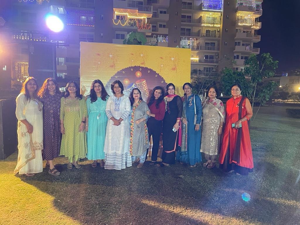 Sushma Group residents celebrates Diwali by adorning the society with Lights and Diyas