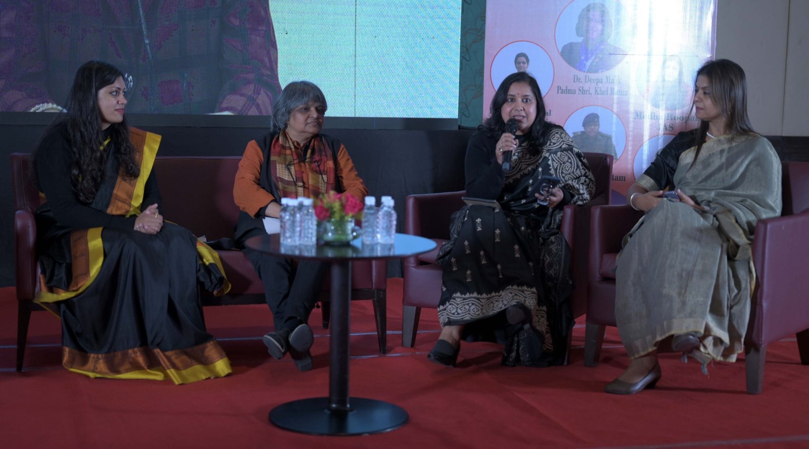 Medha Roopam, Rupamanjari Ghosh, Smita Singh, Swati Sharma during the panel discussion