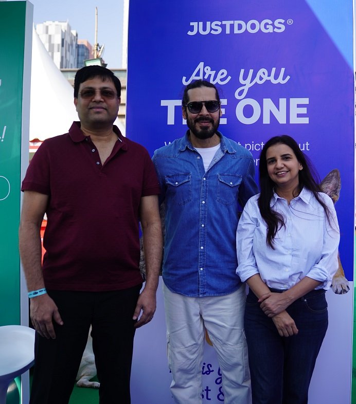 DINO MOREA WITH JUSTDOGS CO-FOUNDERS _ASHISH ANTHONY AND POORVI ANTHONY