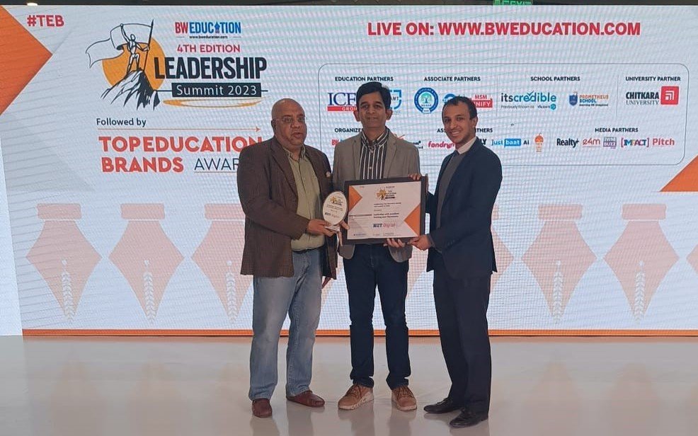NIIT awarded as ‘Institutions with excellent Training and Placements’ at BW Education Top Education Brand Awards 2022