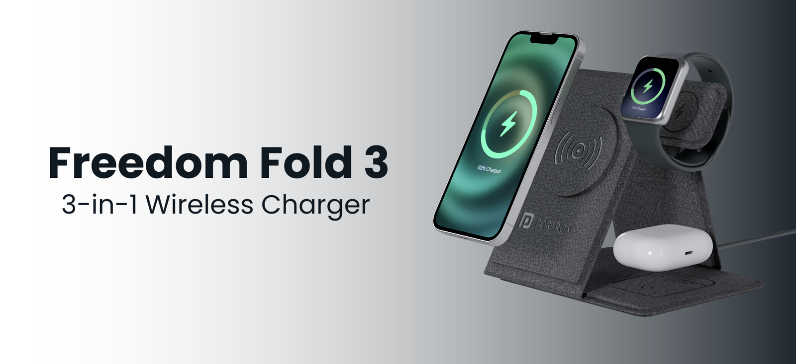 Portronics Freedom Fold 3 - Wireless Charger