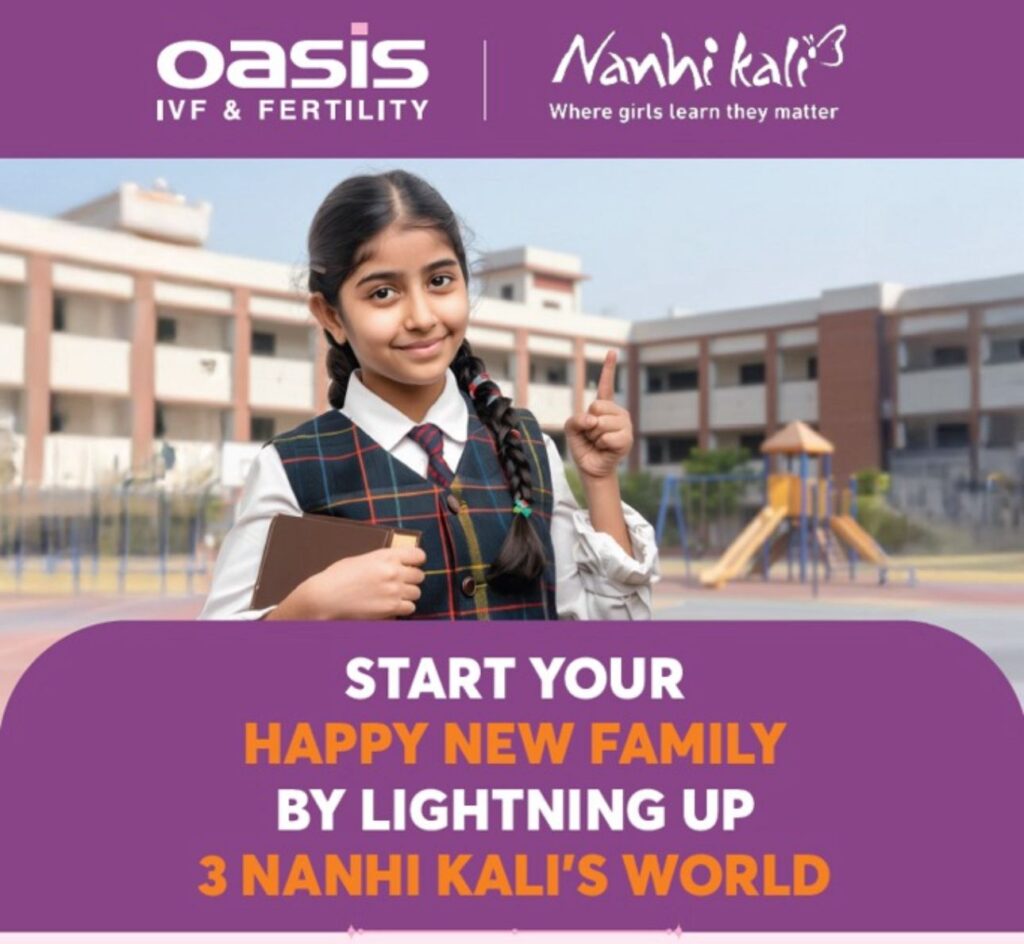 Oasis Fertility Partners with Project Nanhi Kali to Support the Education of 100 Underprivileged Girls